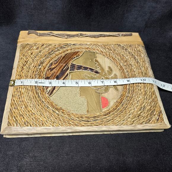 Handmade Island Wood & Leaf Photo Album Scrapbook - Picture 11 of 14